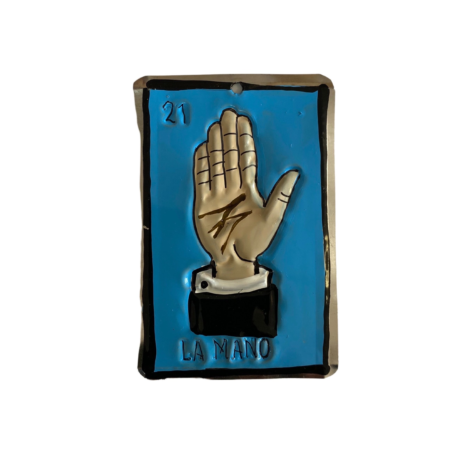 Loteria La Mano Tin Ornament Loteria La Mano Tin Ornament